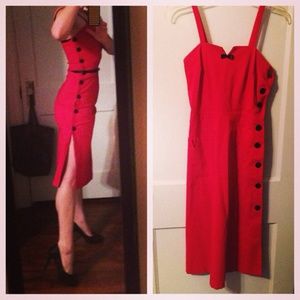 Stop Staring Red Retro Dress - Medium